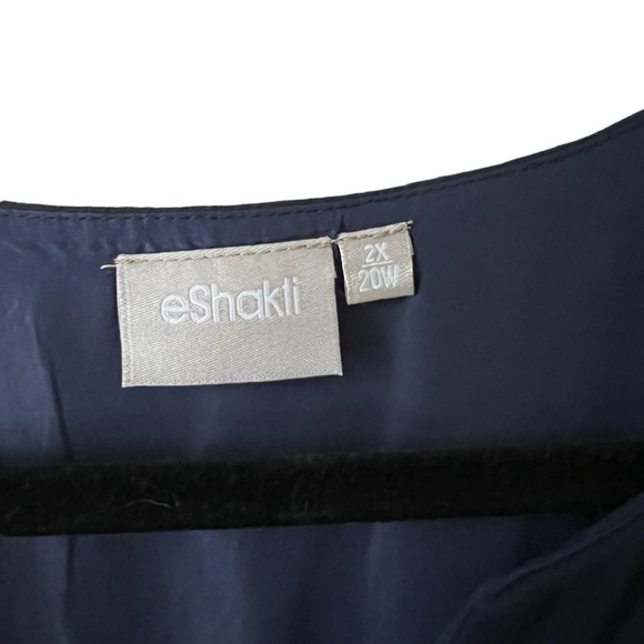 eShakti lattice  design print V neck dress. Size 2X - Picture 4 of 5